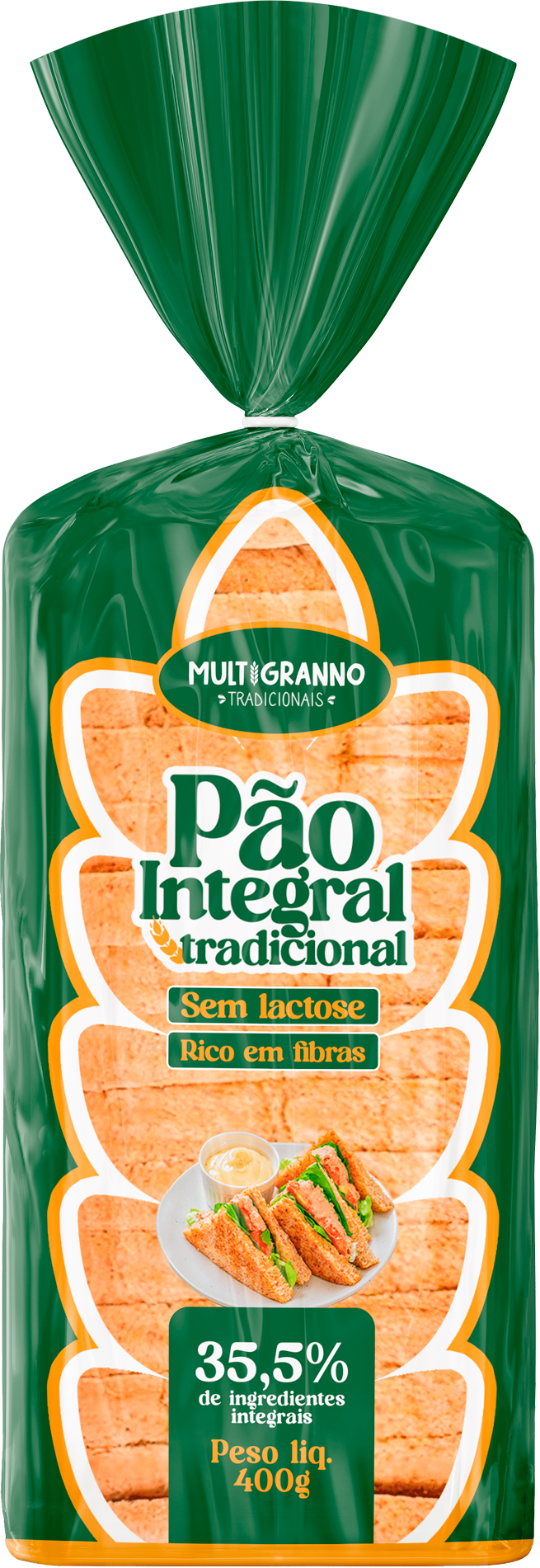 Pão de Forma Integral Sem Lactose