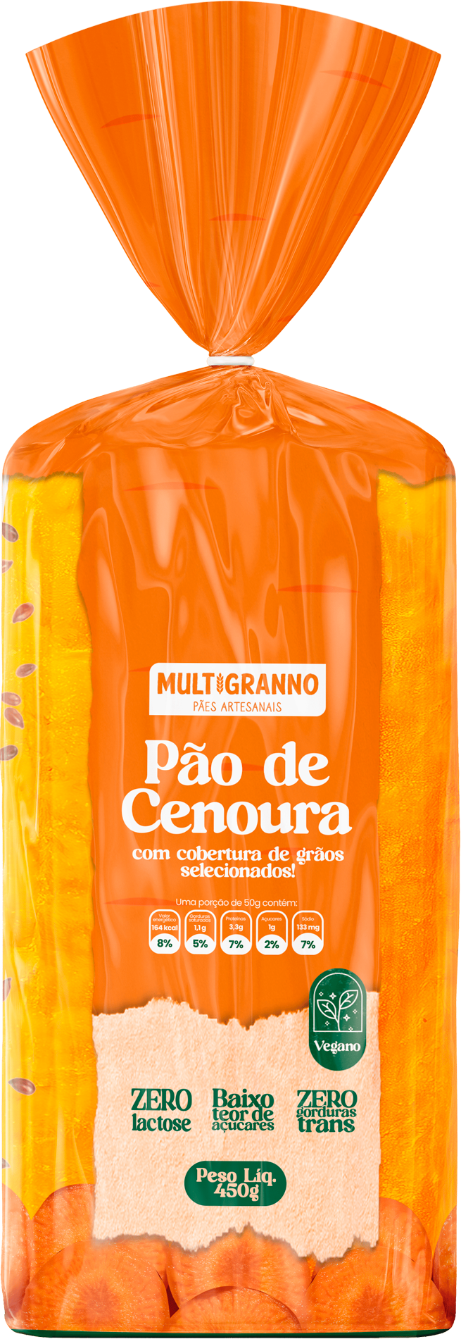 Pão Artesanal com Cenoura